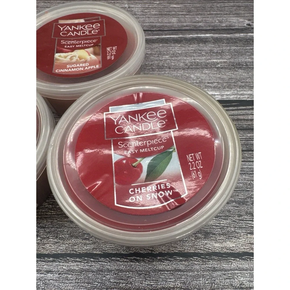 Lot 3 new Yankee Candle scenterpiece easy meltcups  scented wax Apple Pumpkin